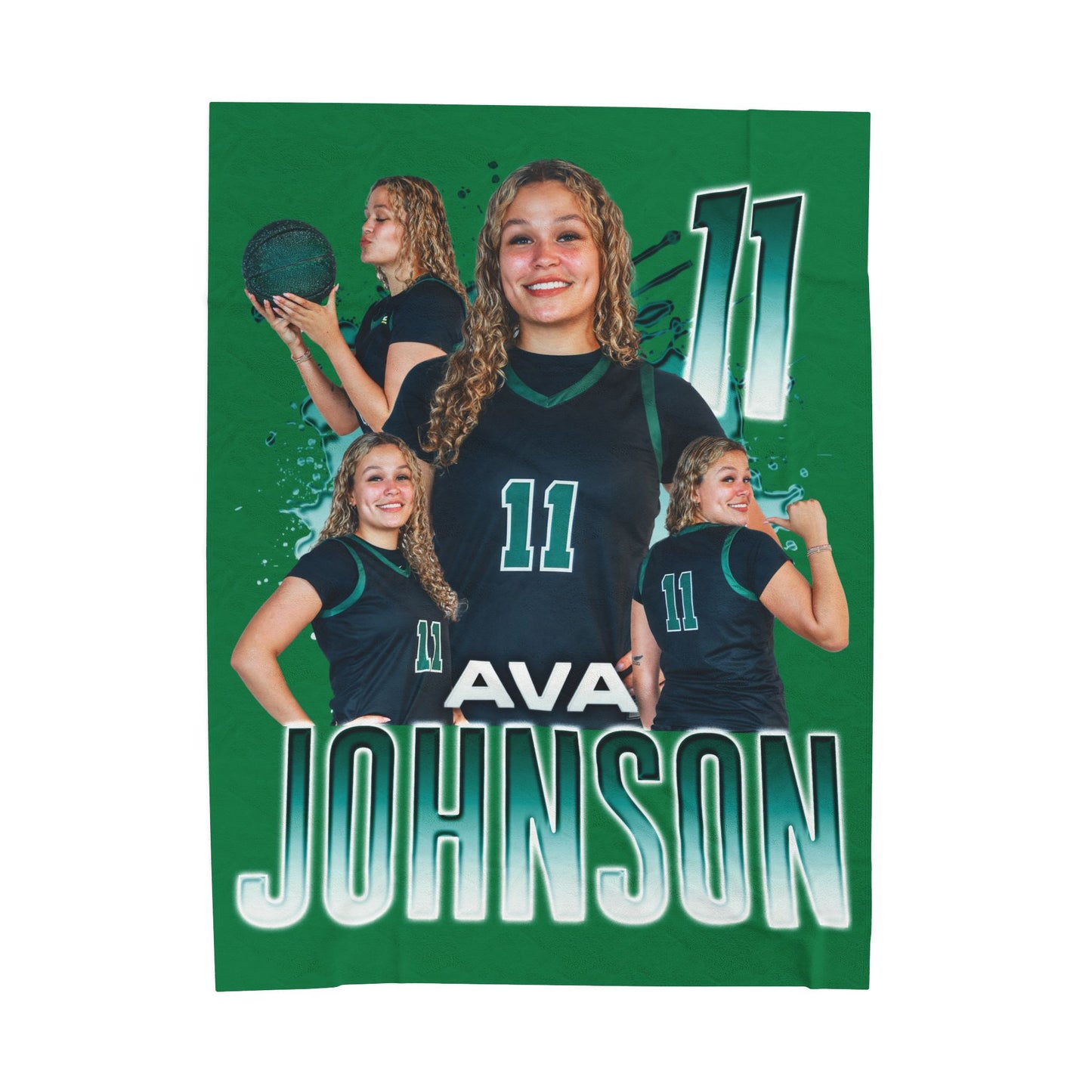 Ava Johnson 60"-80" Plush Blanket