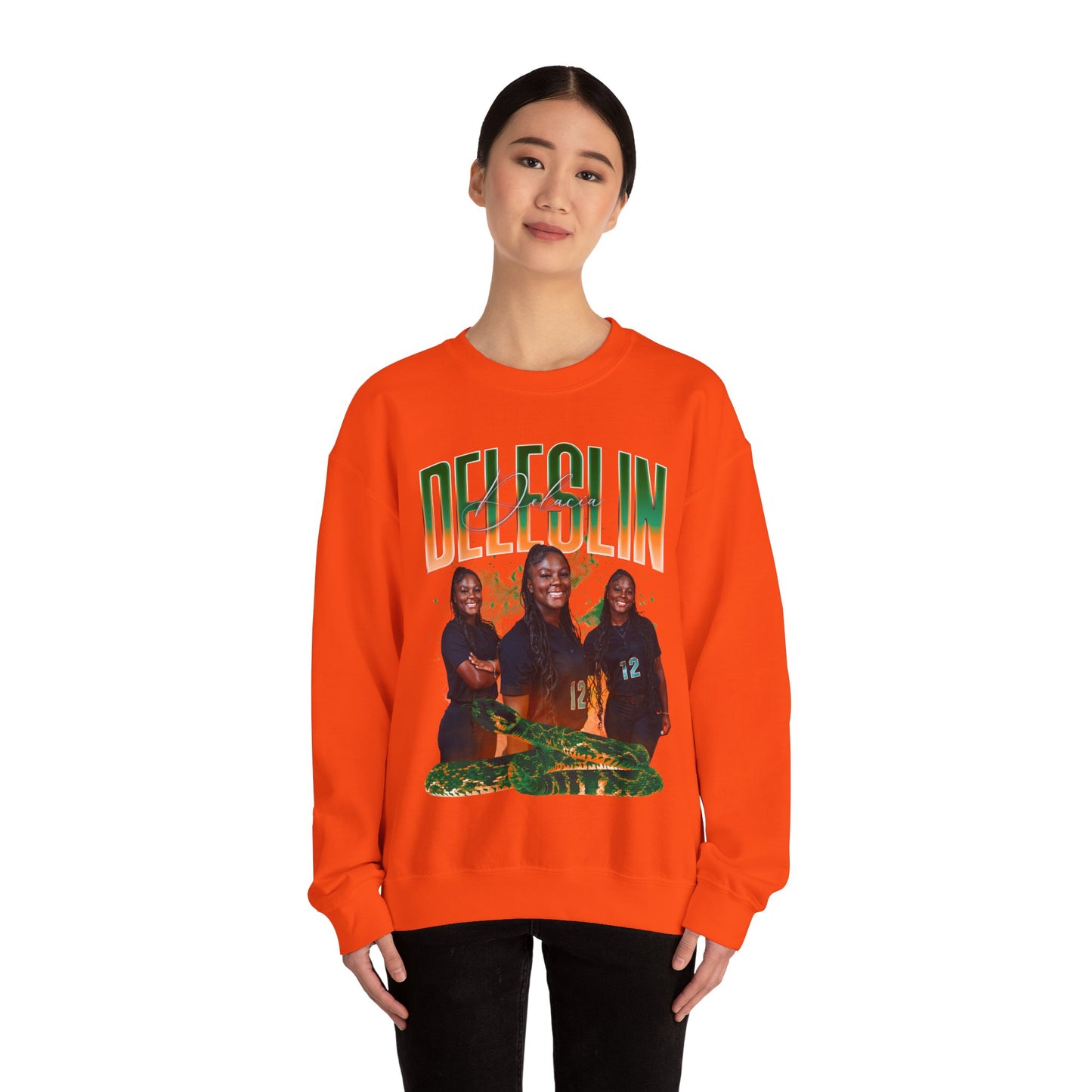 Delacia Deleslin Last Name Highlight Crewneck Sweatshirt