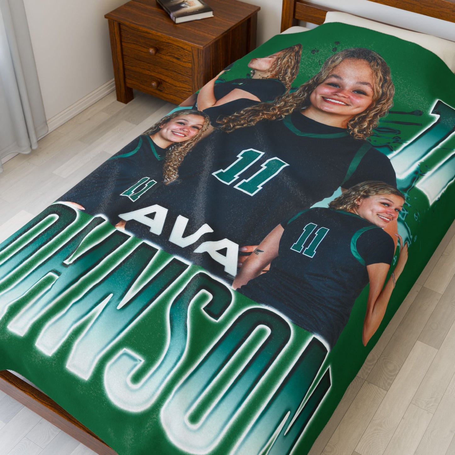 Ava Johnson 60"-80" Plush Blanket
