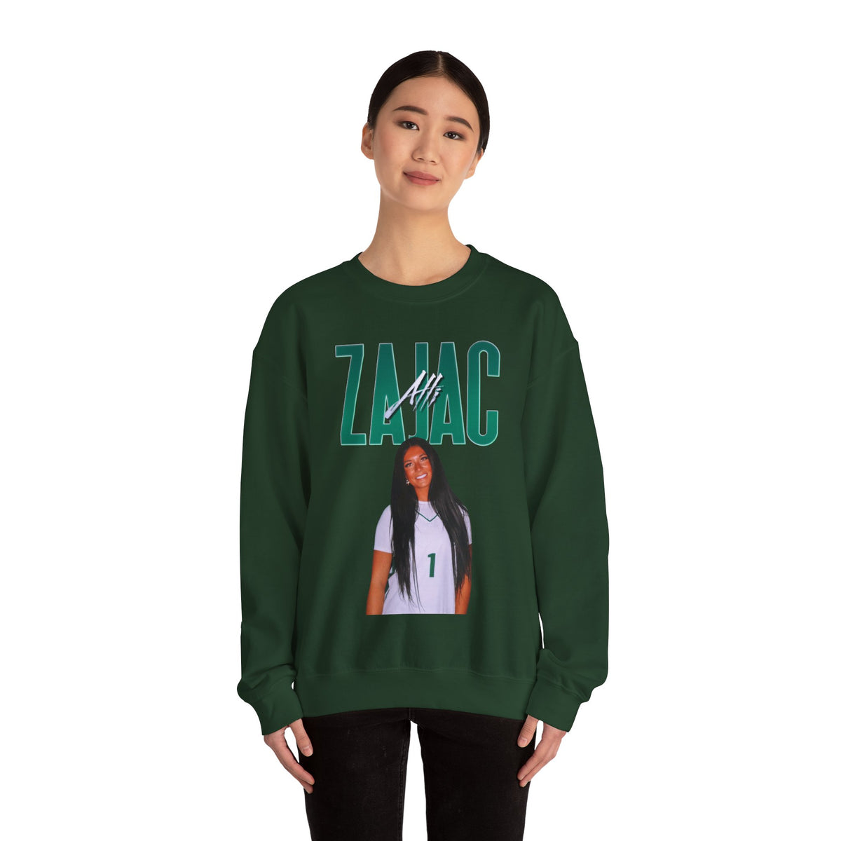 Alli Zajac Curved Combo Colored Crewneck Sweatshirt