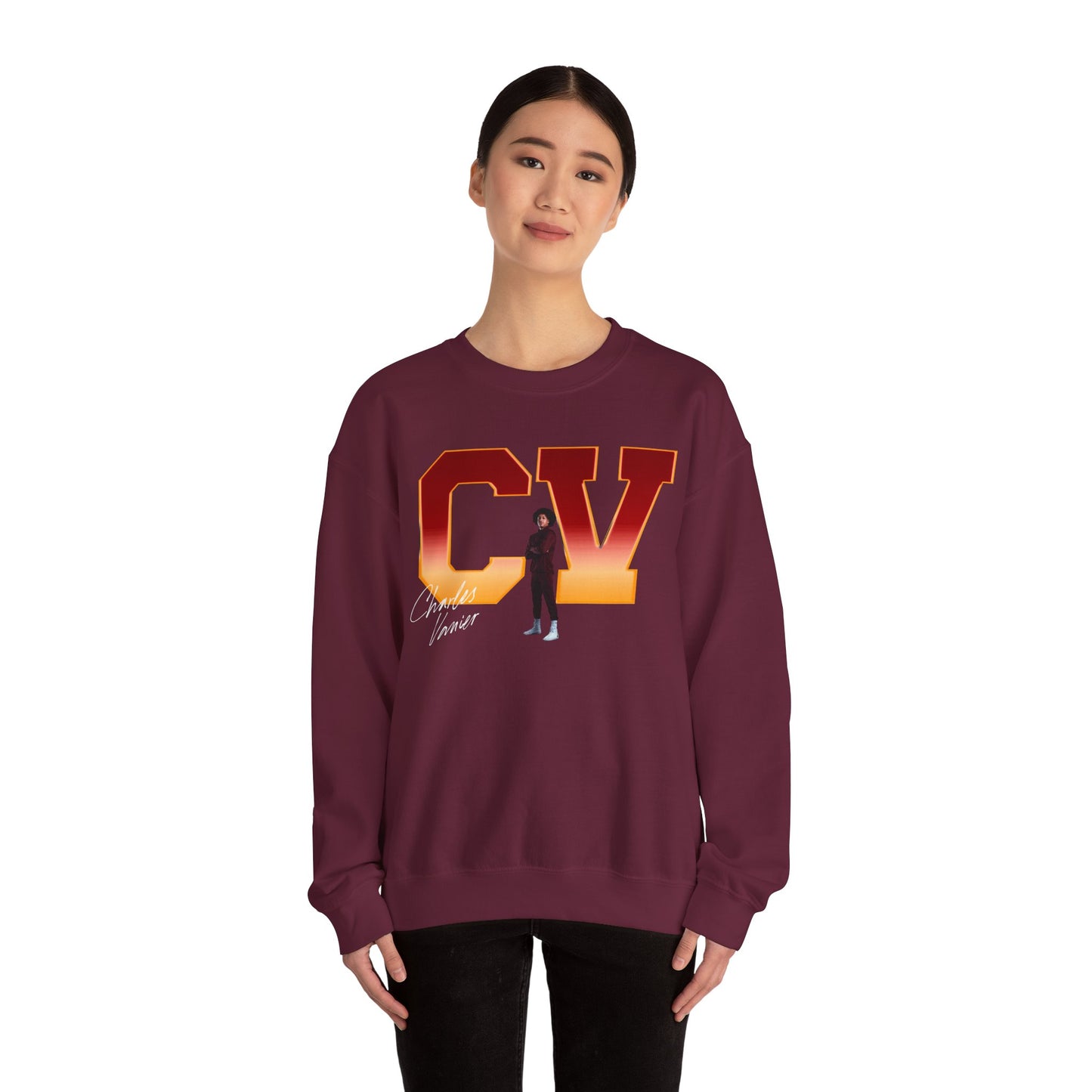 Charles Vanier Big Initials Colored Crewneck Sweatshirt