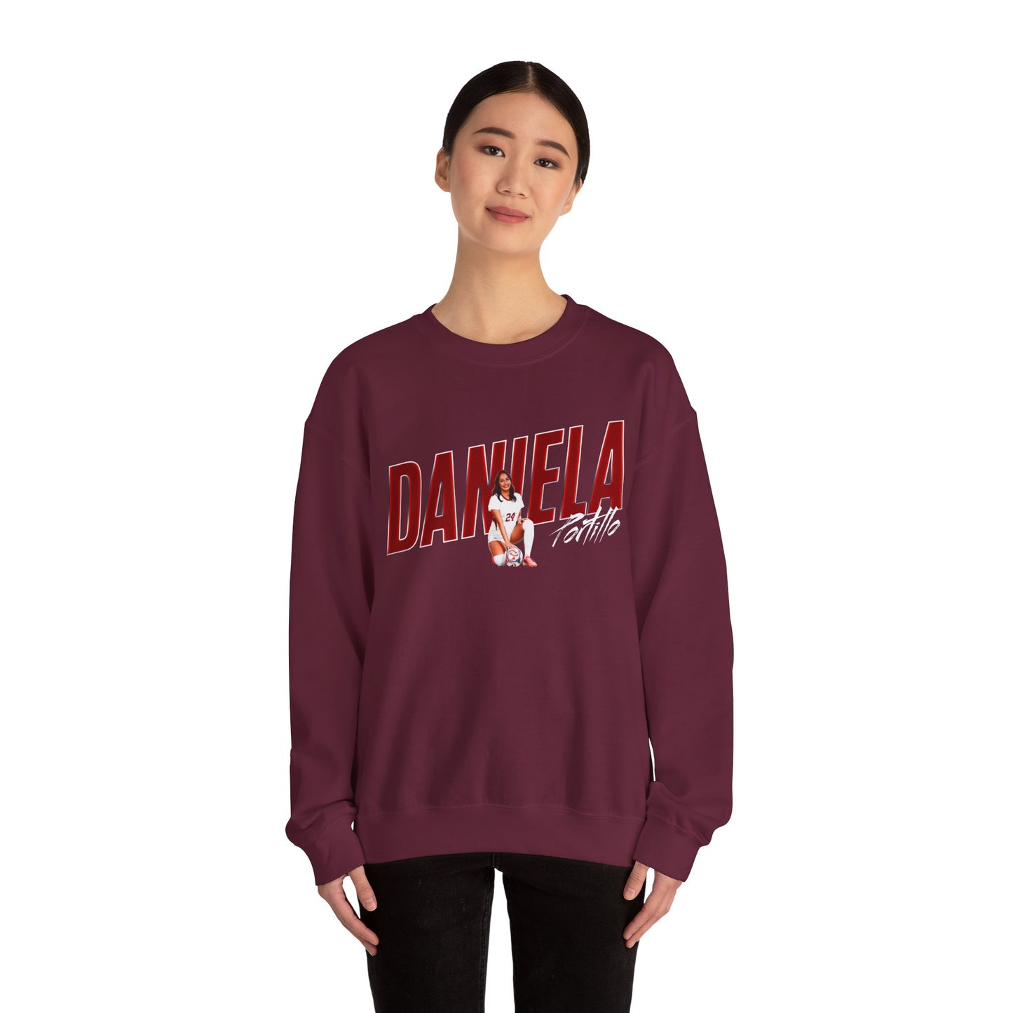 Daniela Portillo Cursive Combo Colored Crewneck Sweatshirt