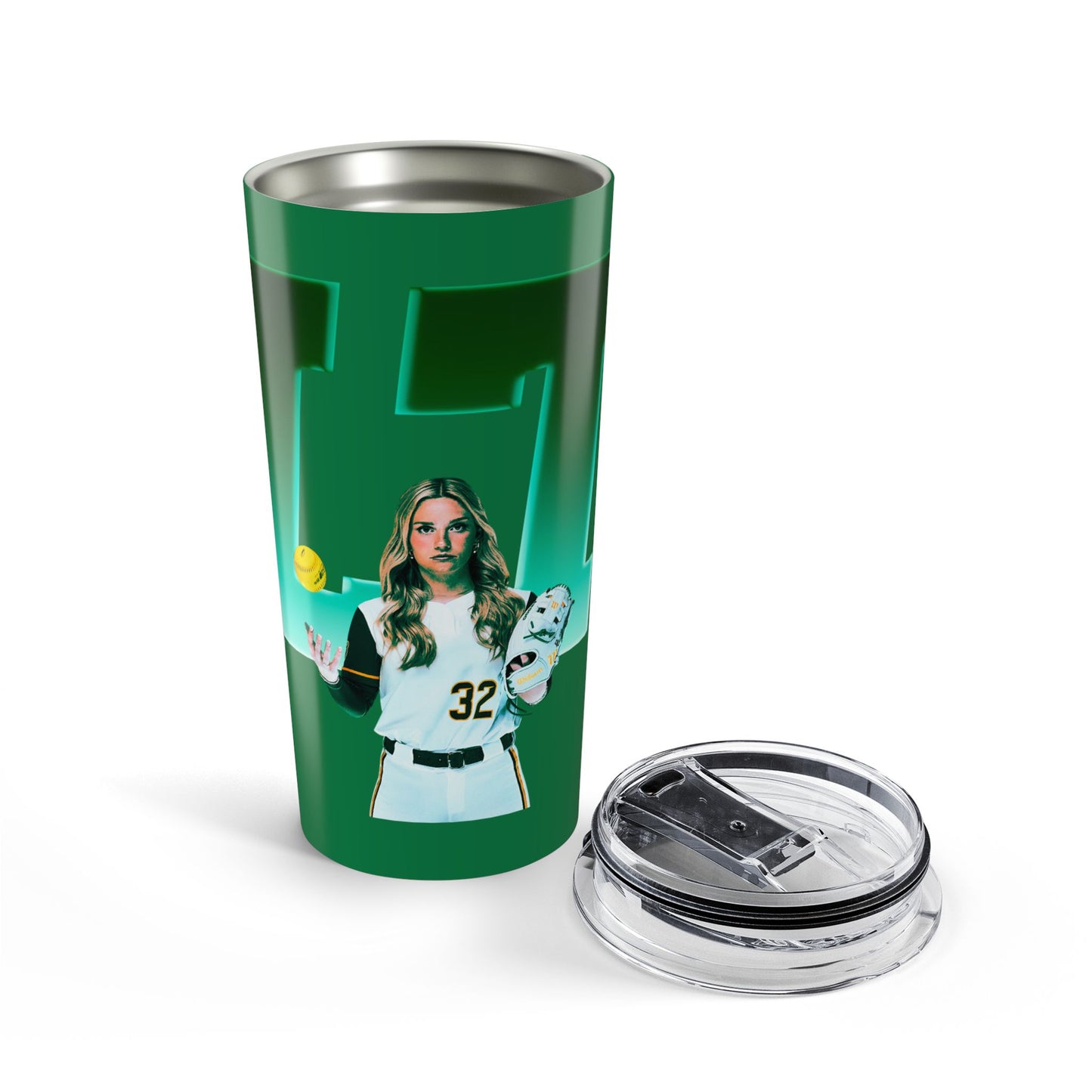 Lila Toll Big Initials Colored 20oz Tumbler