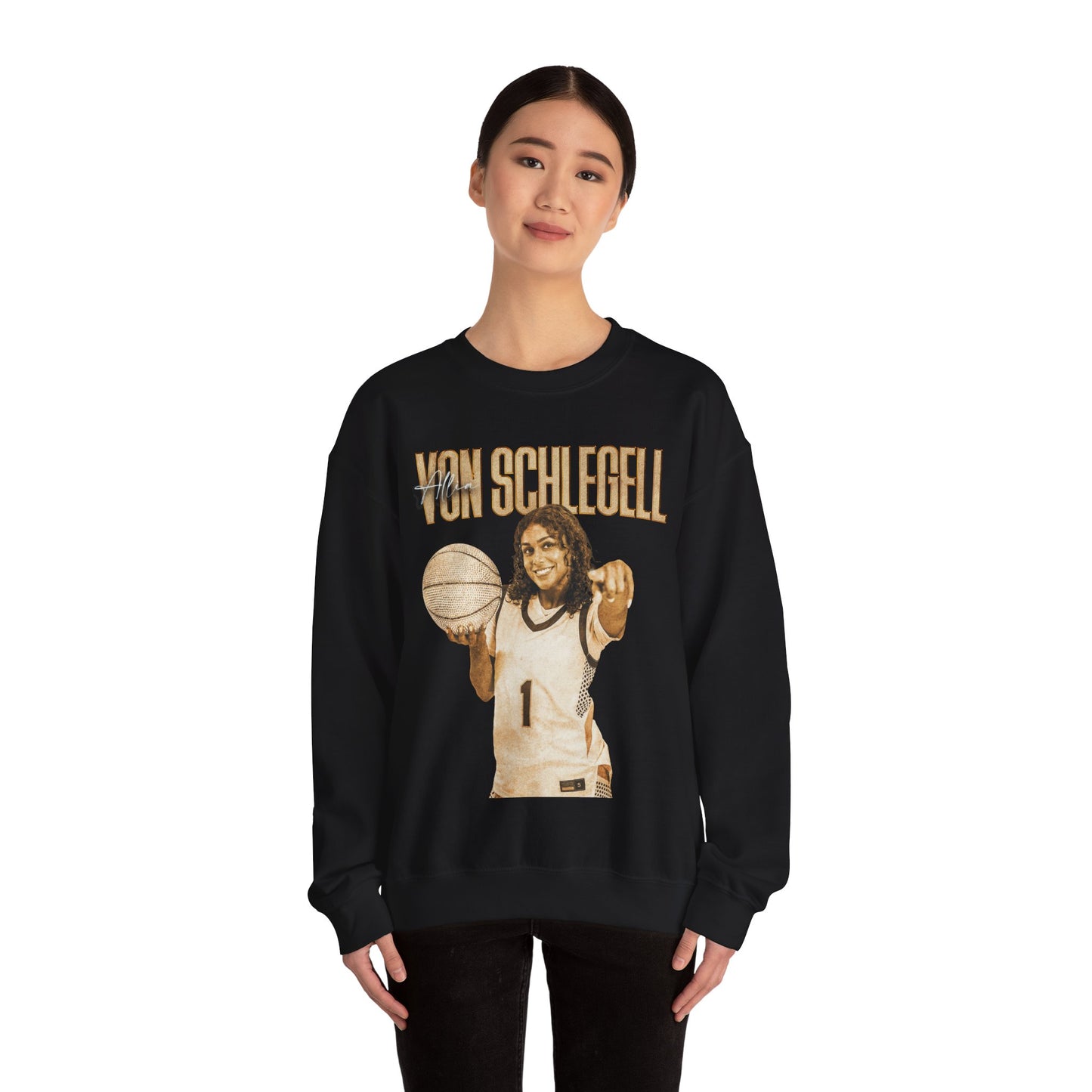 Allia Von Schlegell Faded Glory Crewneck Sweatshirt