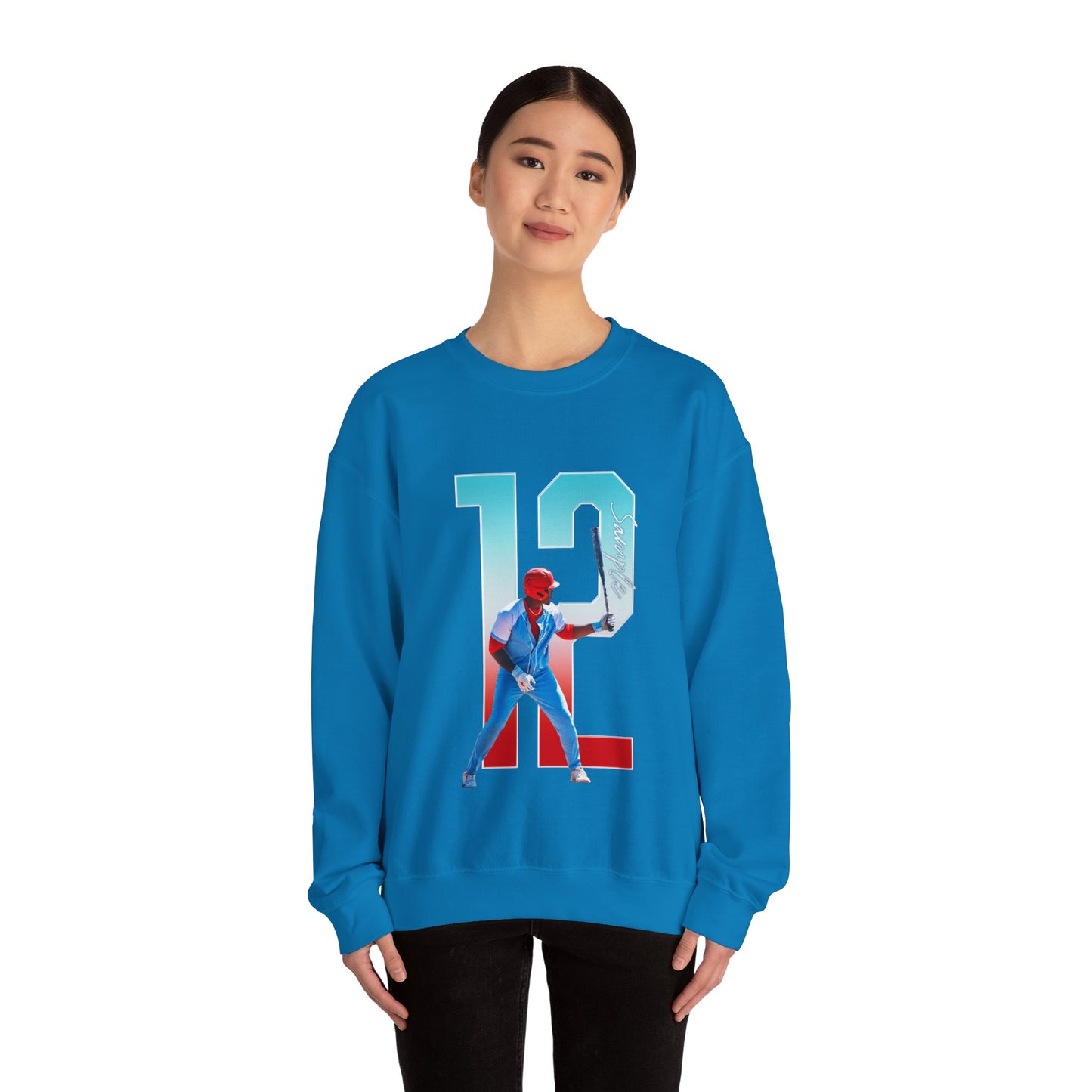 Jaryn Sample Player Icon Number Crewneck Sweatshirt