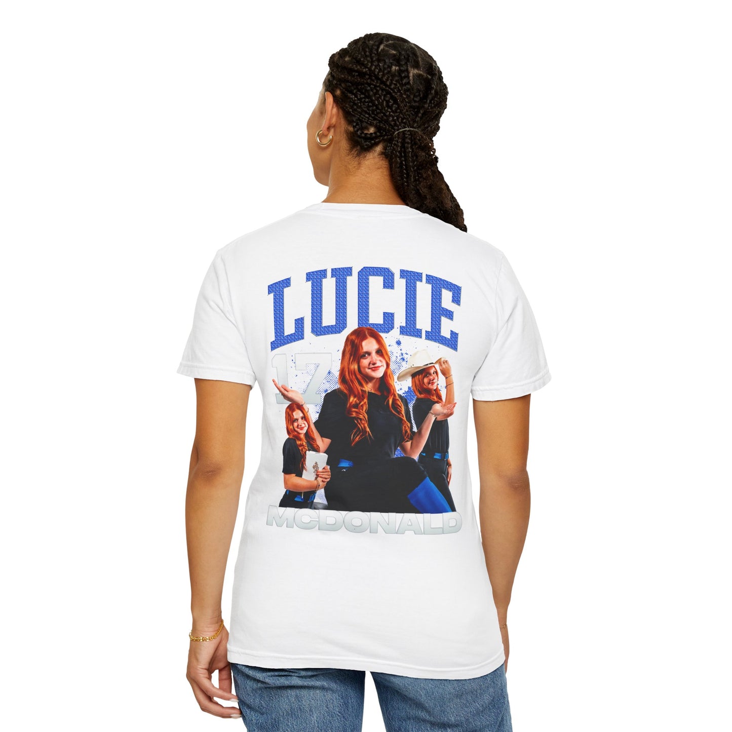 Lucie McDonald Logo Front & Back Premium Tee