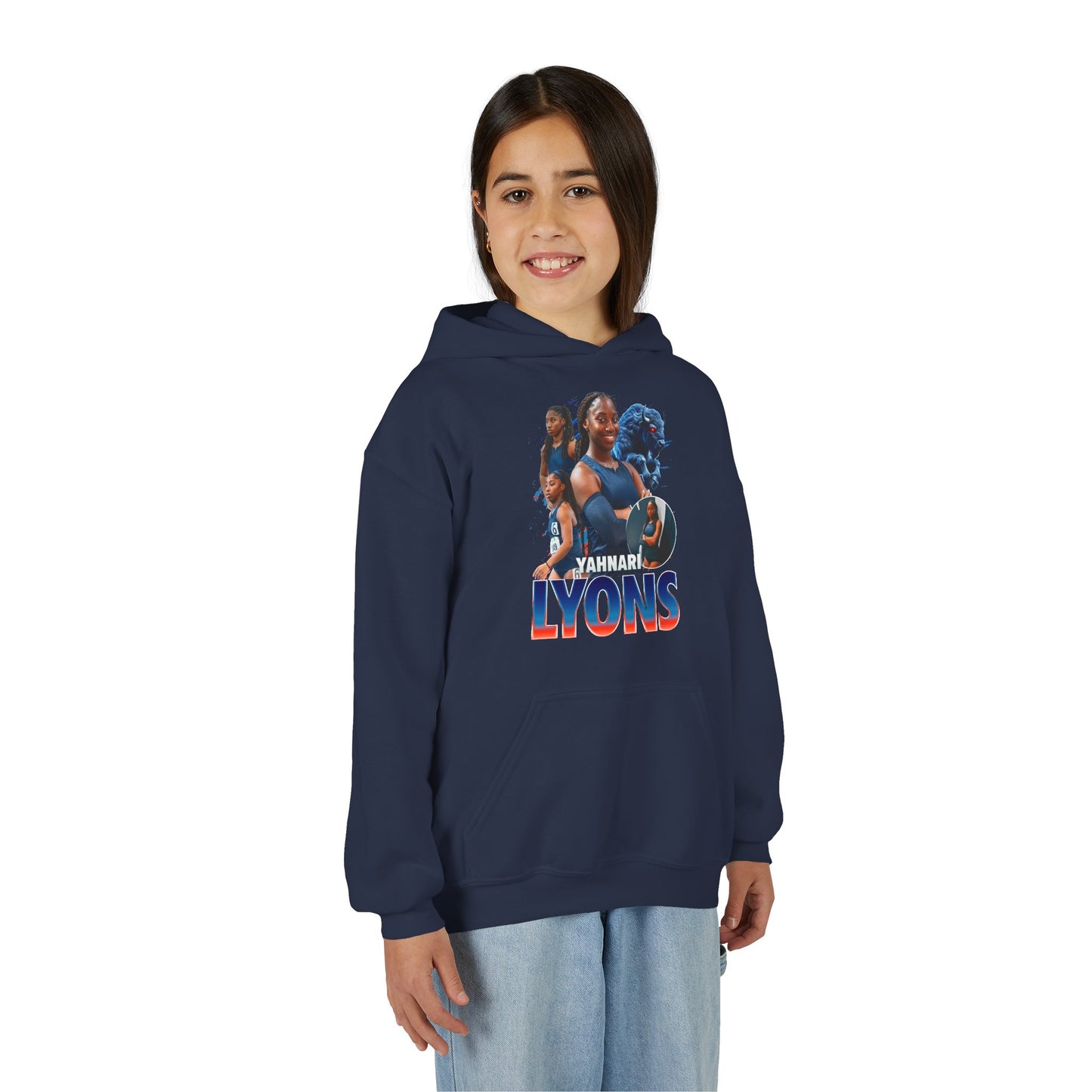 Yahnari Lyons Team Mascot Kids Hoodie