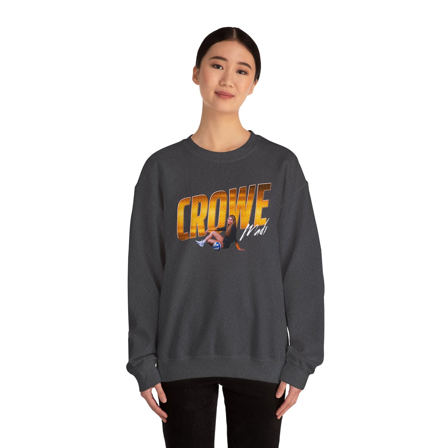 Madi Crowe Cursive Combo Colored Crewneck Sweatshirt