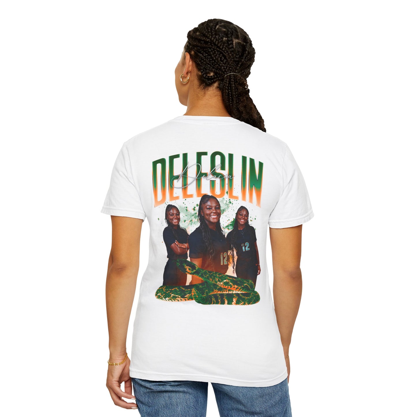 Delacia Deleslin Logo Front & Back Premium Tee