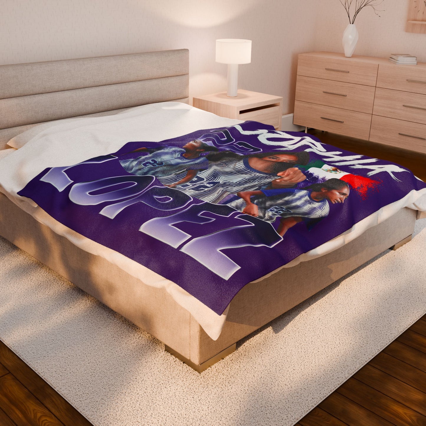 Sophia Lopez 60"-80" Plush Blanket