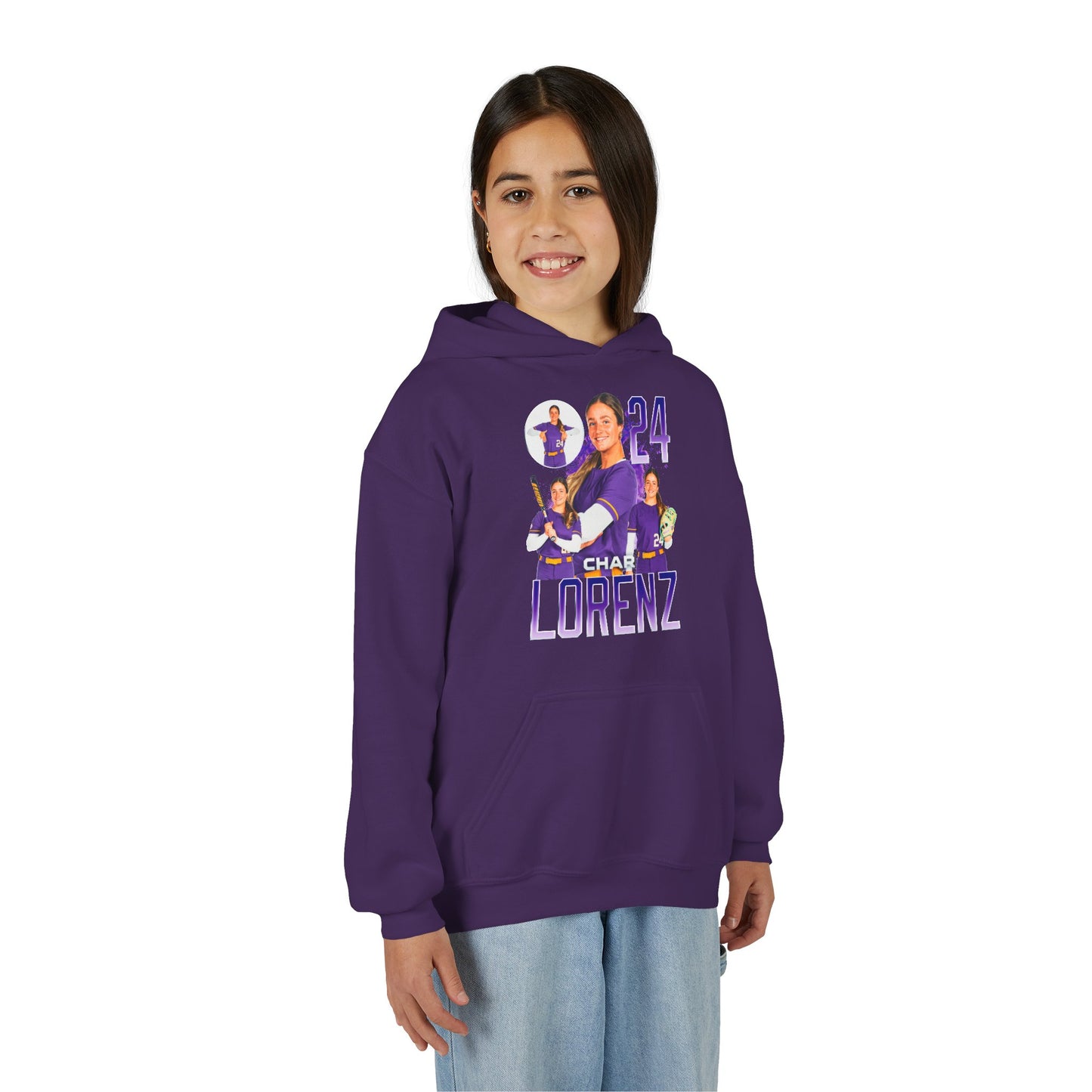 Char Lorenz Name & Number Combo Kids Hoodie