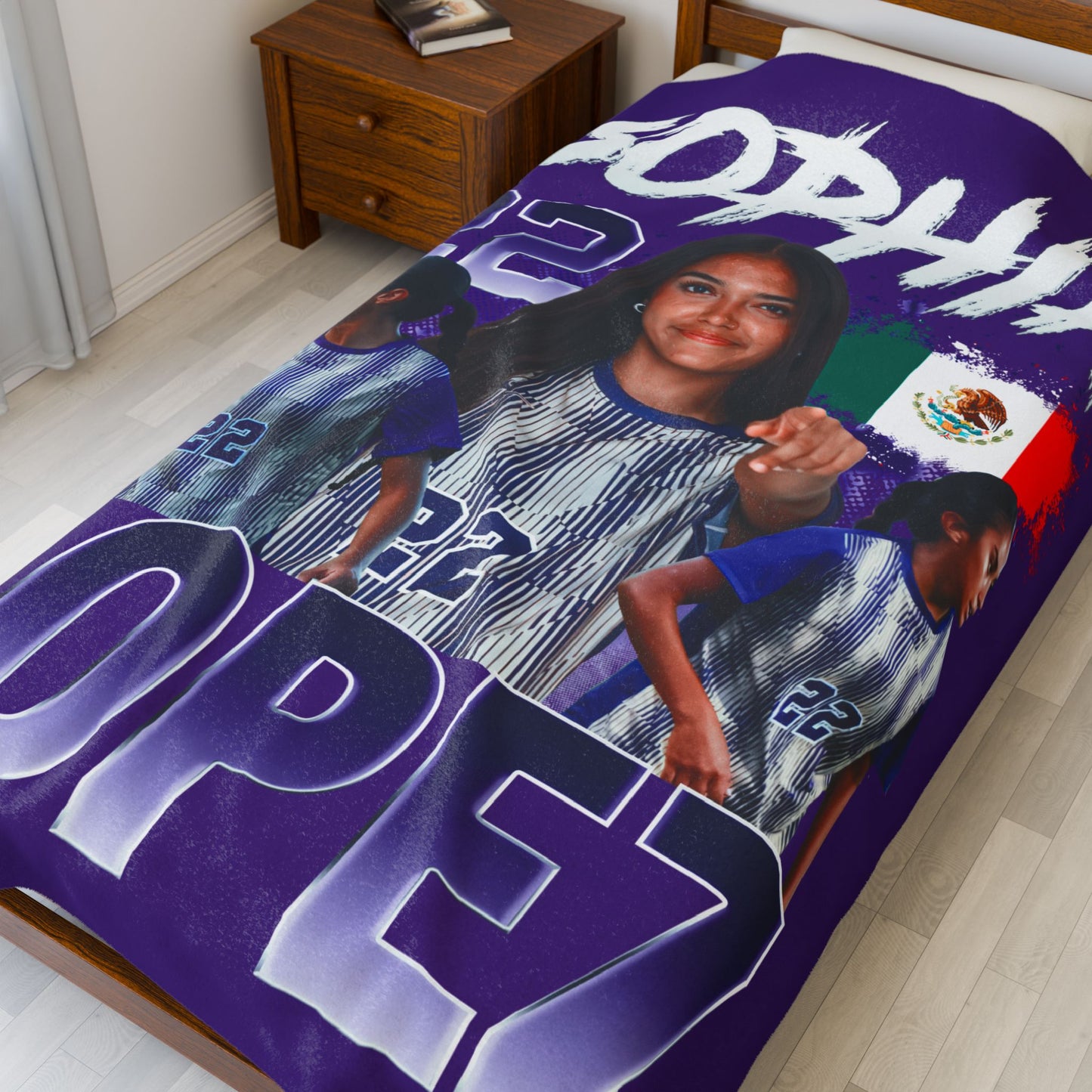 Sophia Lopez 60"-80" Plush Blanket