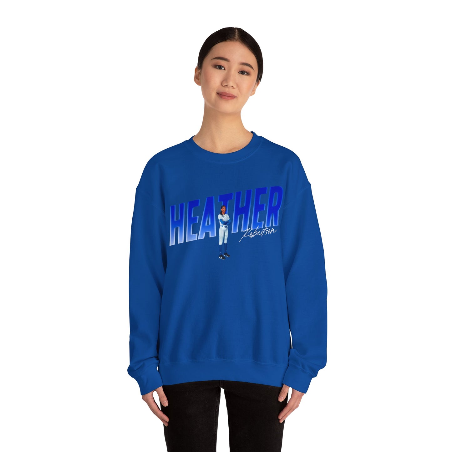 Heather Robertson Cursive Combo Crewneck Sweatshirt