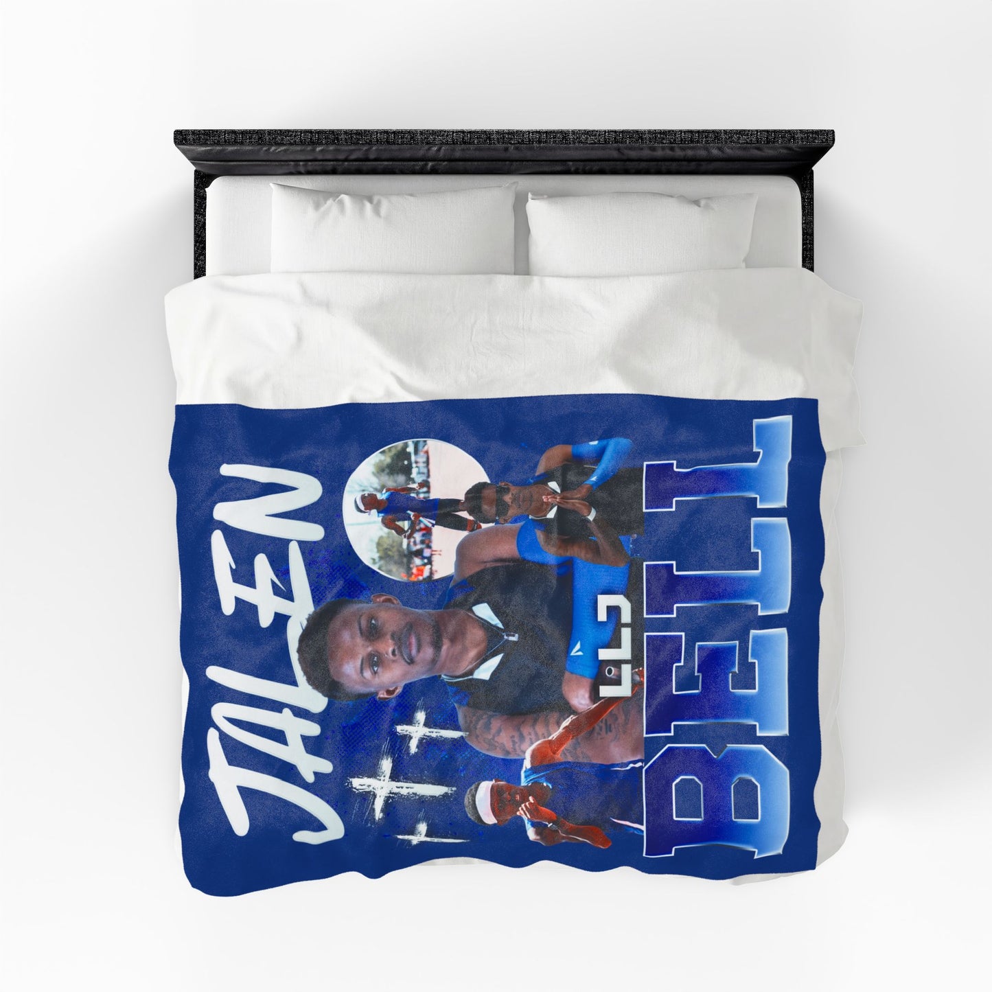 Jalen Bell Colored & White Combo 60"-80" Plush Blanket