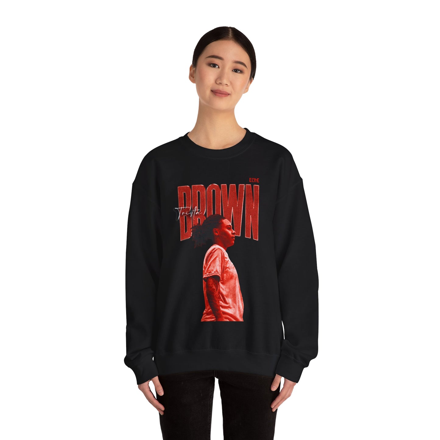 Trista Brown Faded Glory Crewneck Sweatshirt