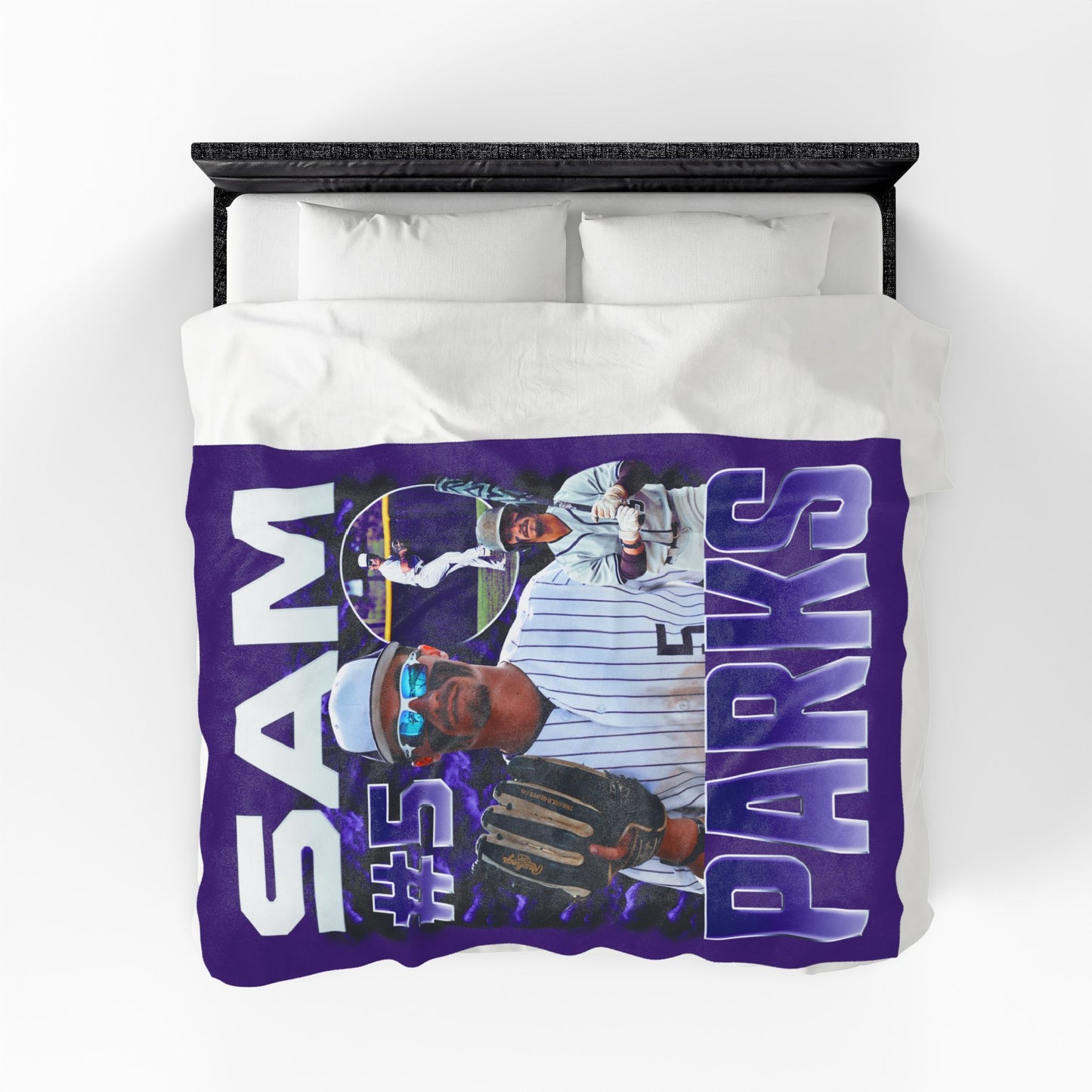 Sam Parks White & Colored Combo 60"-80" Plush Blanket