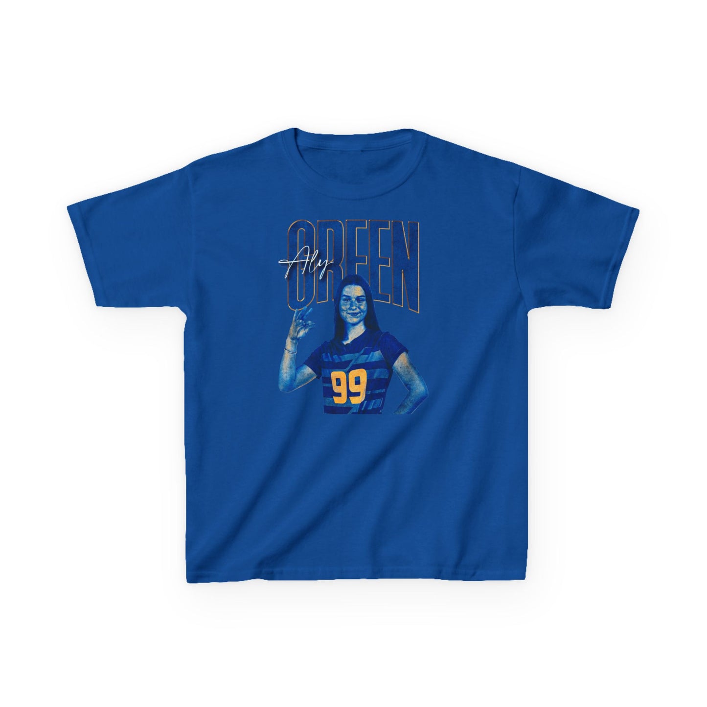 Aly Green Faded Glory Kids Tee