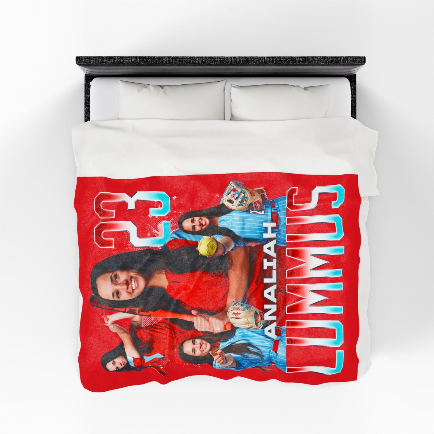 Analiah Lummus Name & Number Ombre 60"-80" Plush Blanket