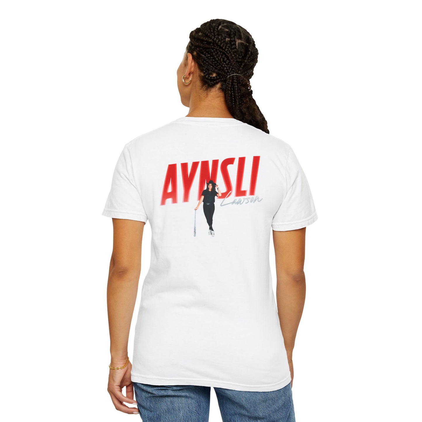 Aynsli Lawson Logo Front & Back Premium Tee