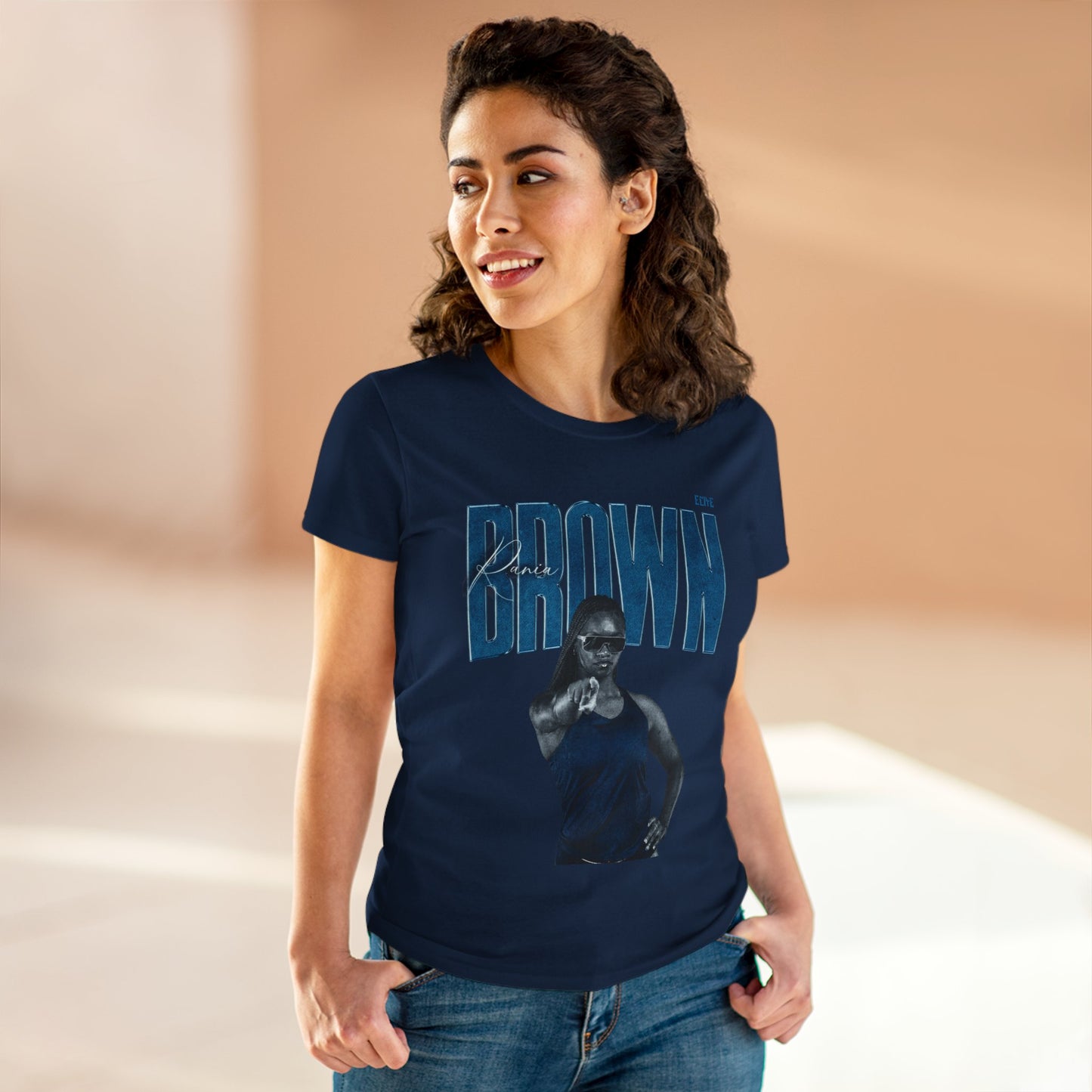 Rania Brown Faded Glory Women's Tee