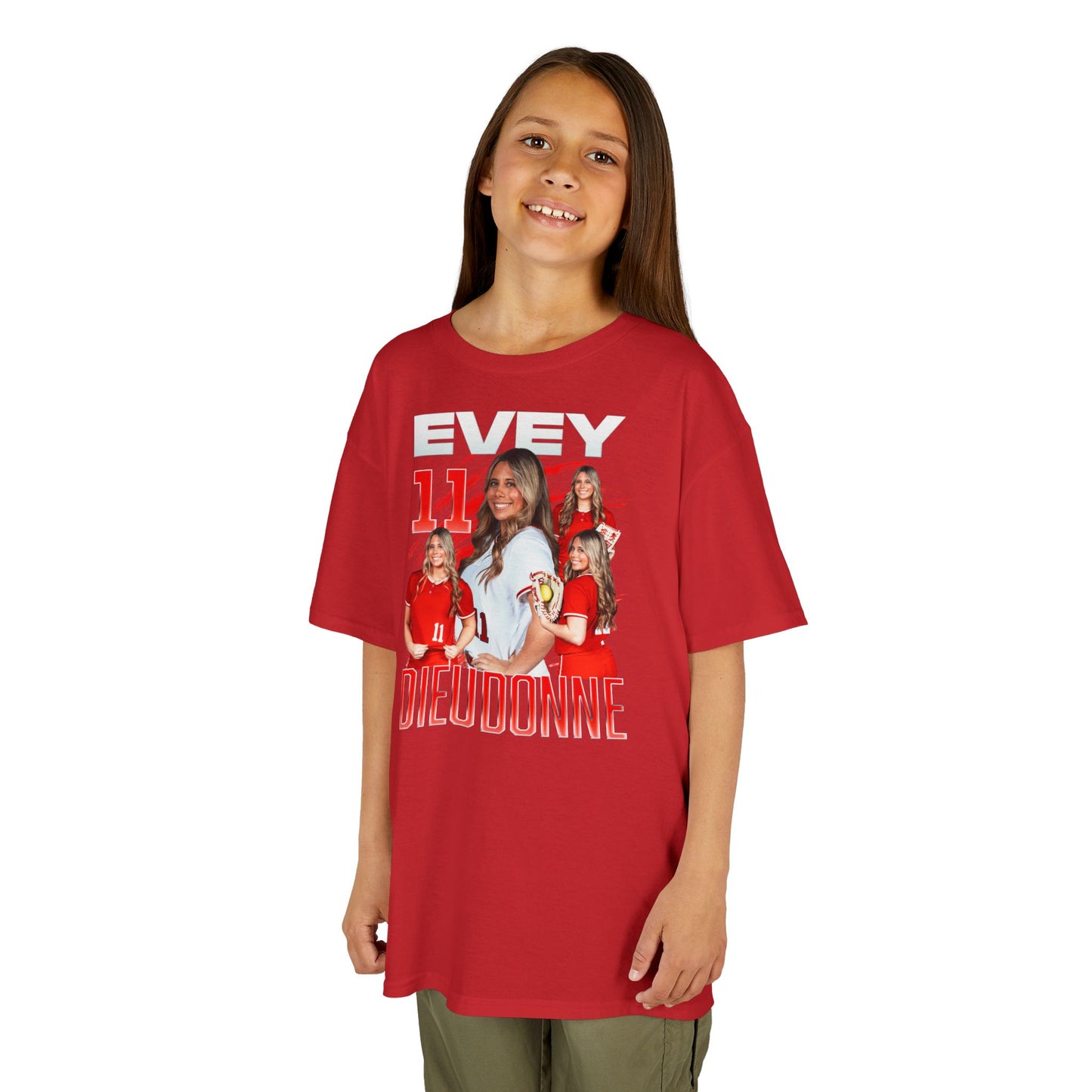 Evey Dieudonne White & Color Combo Kids Tee