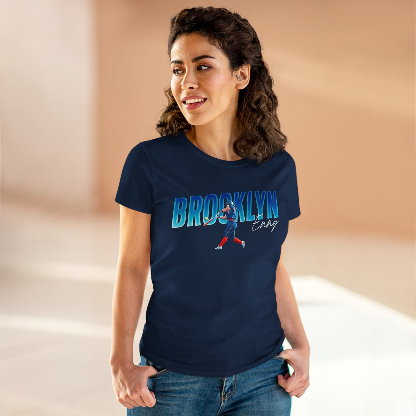 Brooklyn Enny Cursive Combo Colored Women's Tee