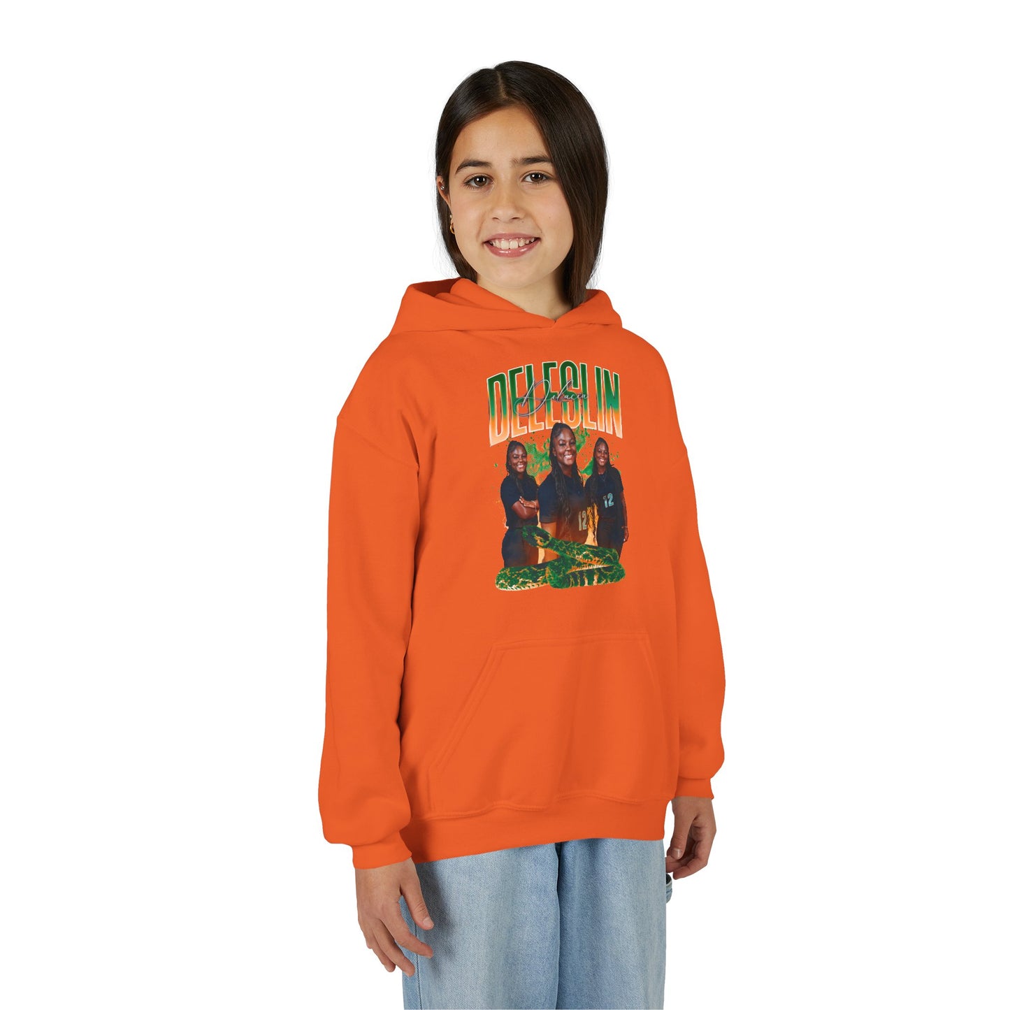 Delacia Deleslin Last Name Highlight Kids Hoodie