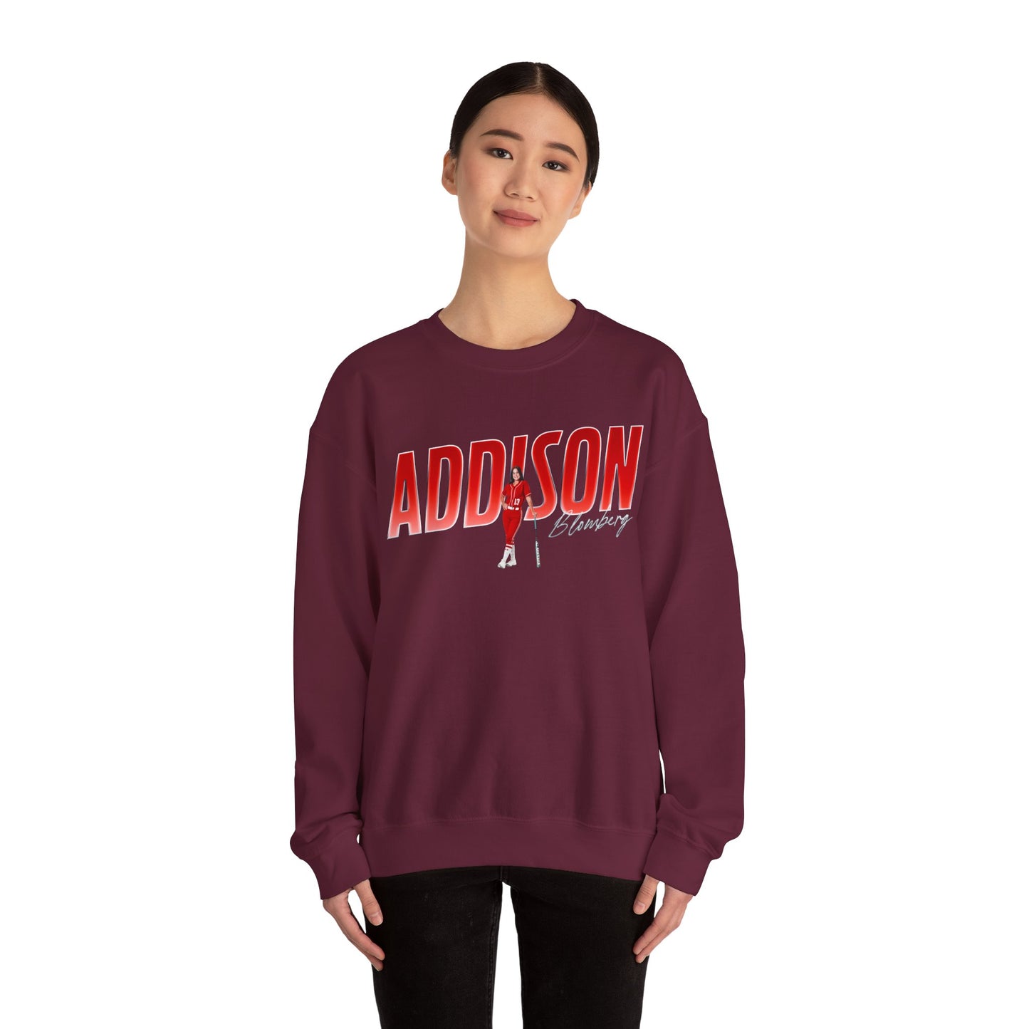 Addison Blomberg Cursive Combo Crewneck Sweatshirt