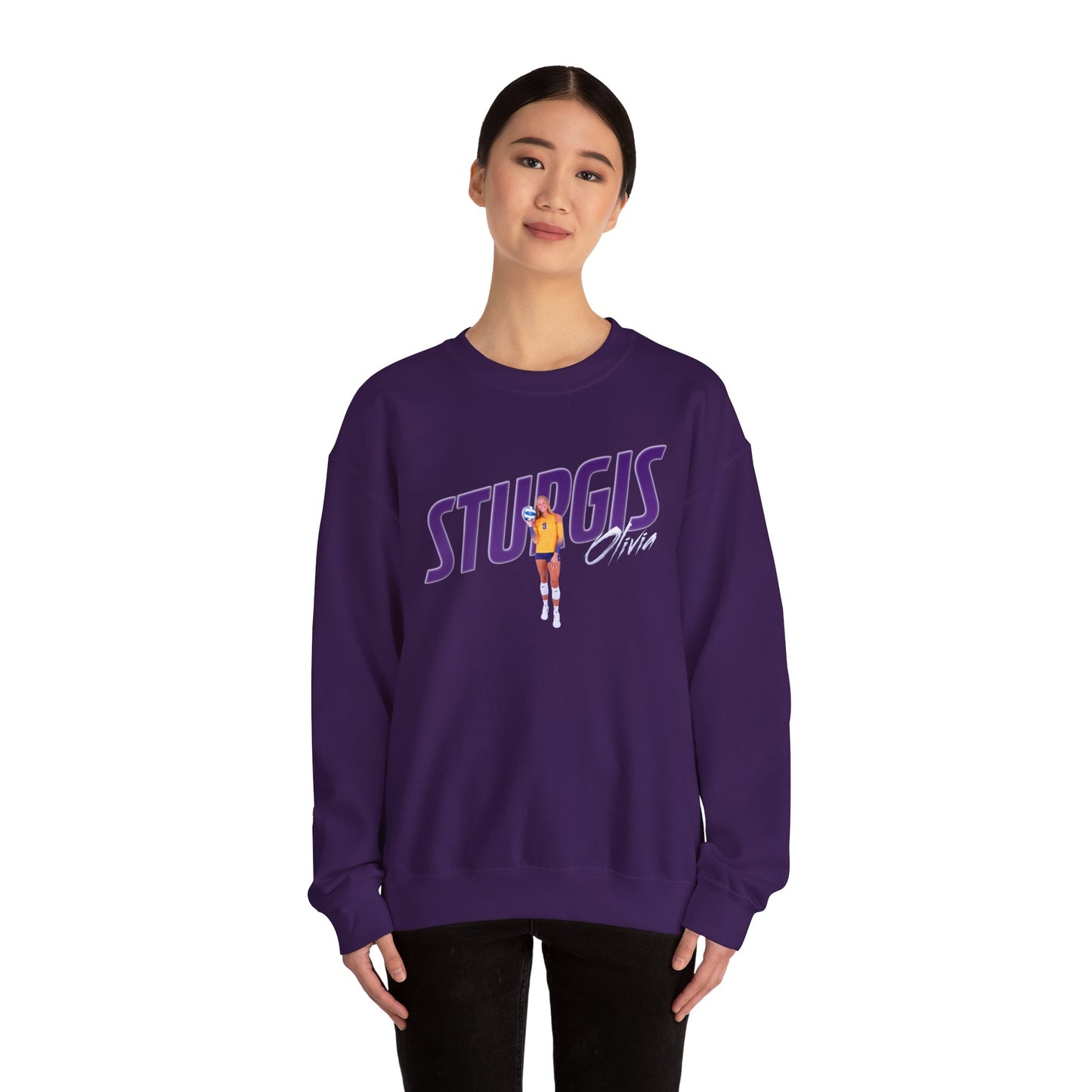 Olivia Sturgis Cursive Combo Colored Crewneck Sweatshirt