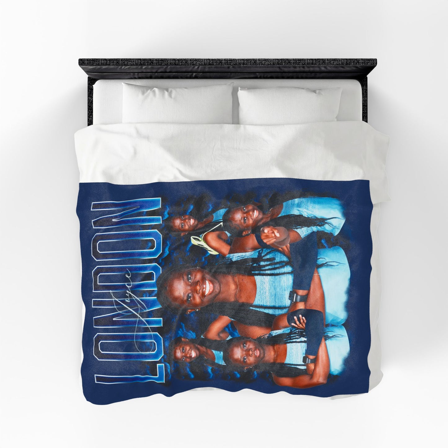 Joyce London Last Name Highlight 60"-80" Plush Blanket