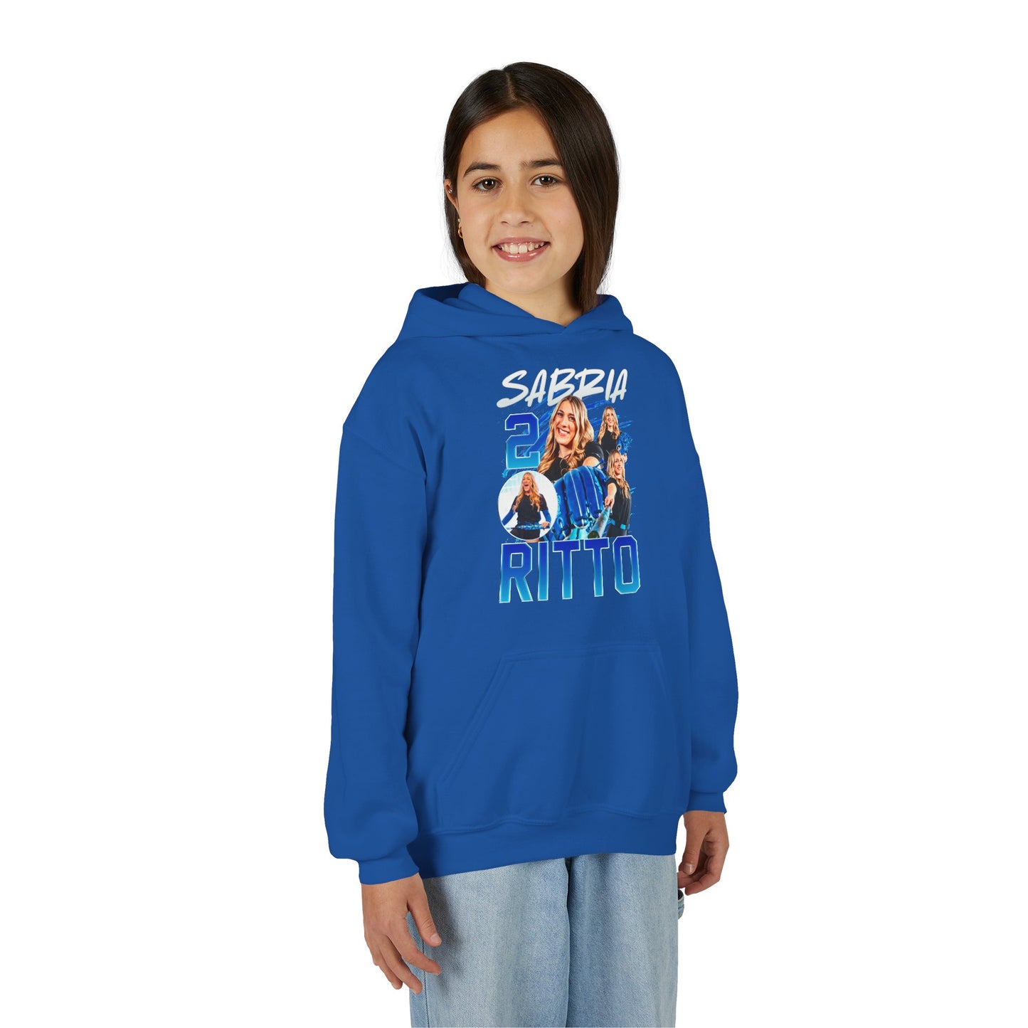Sabria Ritto White & Color Combo Kids Hoodie