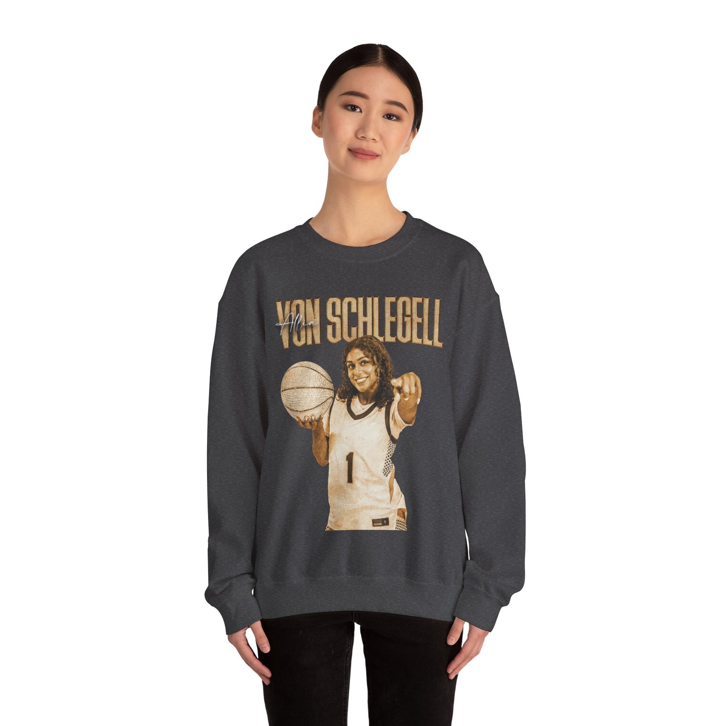 Allia Von Schlegell Faded Glory Crewneck Sweatshirt