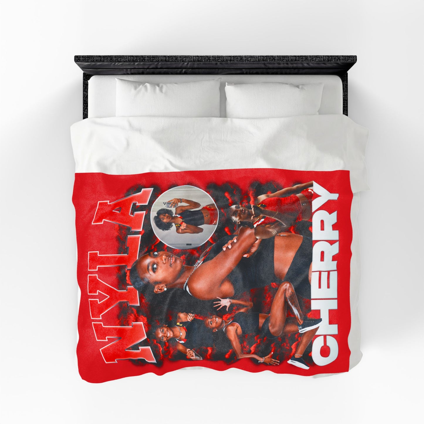 Nyla Cherry First Name Highlight 60"-80" Plush Blanket