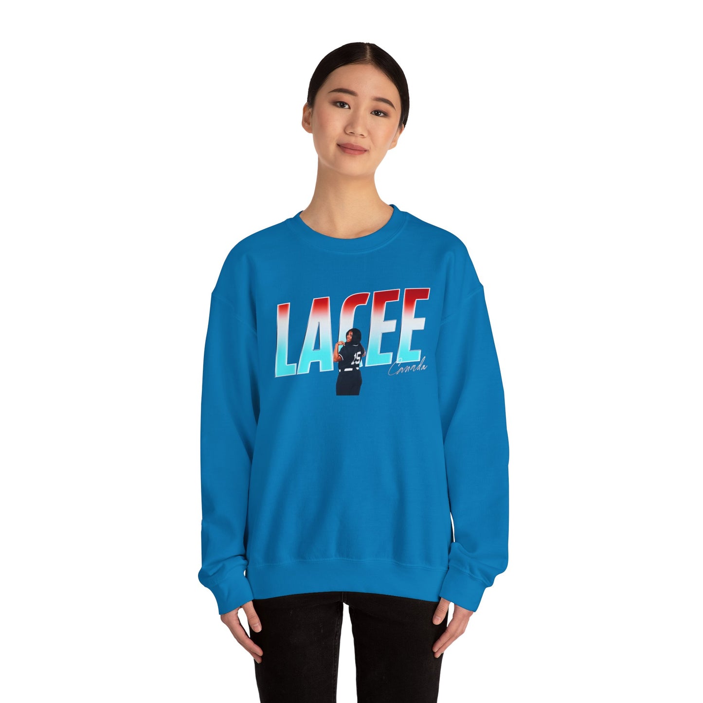 Lacee Canada Cursive Combo Crewneck Sweatshirt