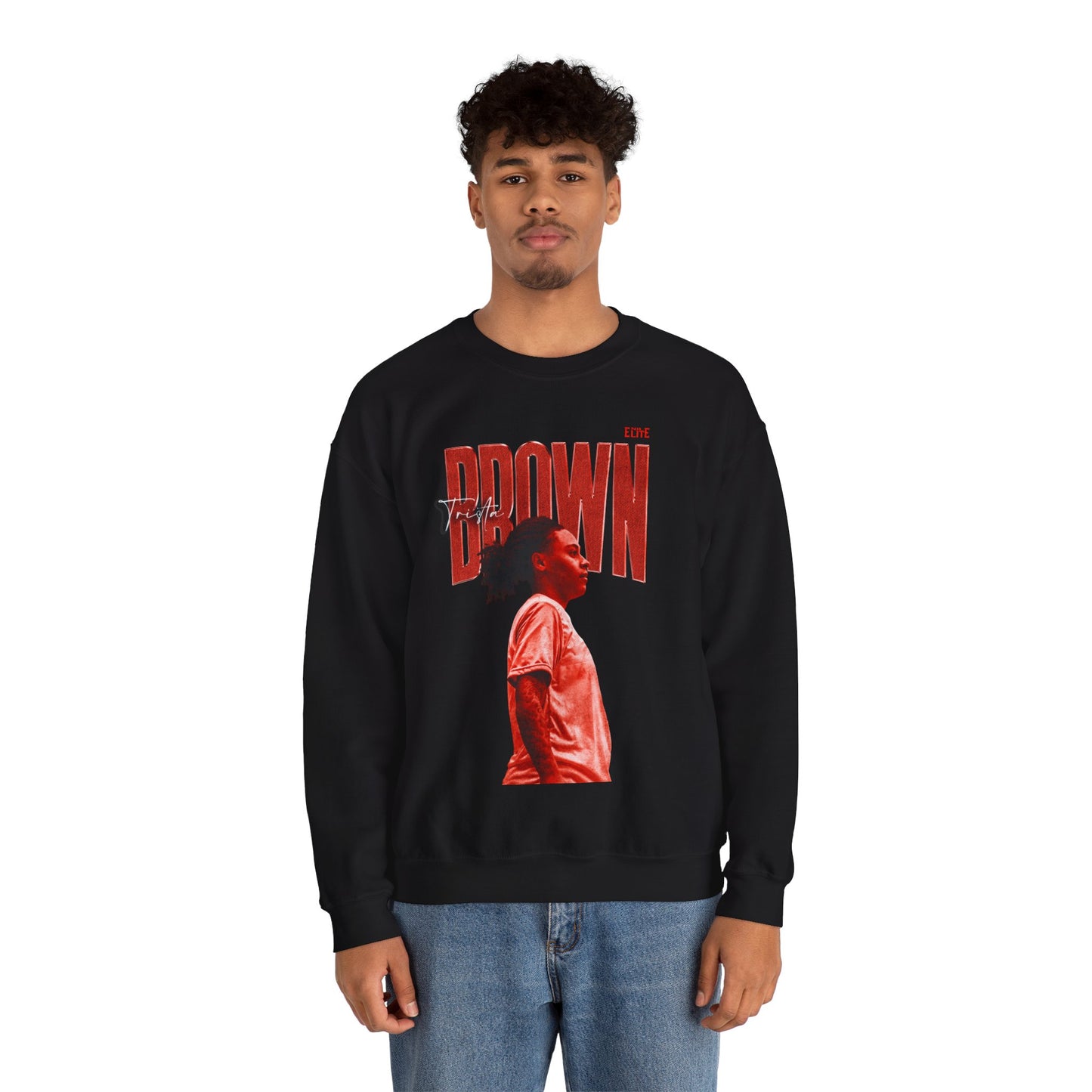 Trista Brown Faded Glory Crewneck Sweatshirt