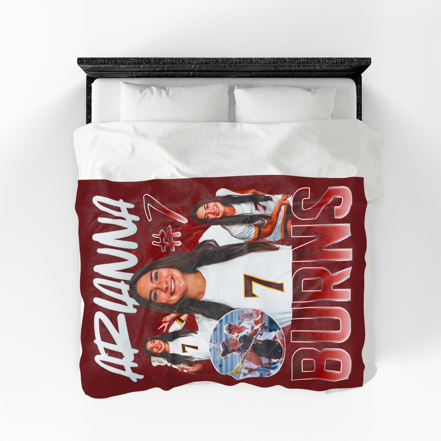 Arianna Burns White & Colored Combo 60"-80" Plush Blanket