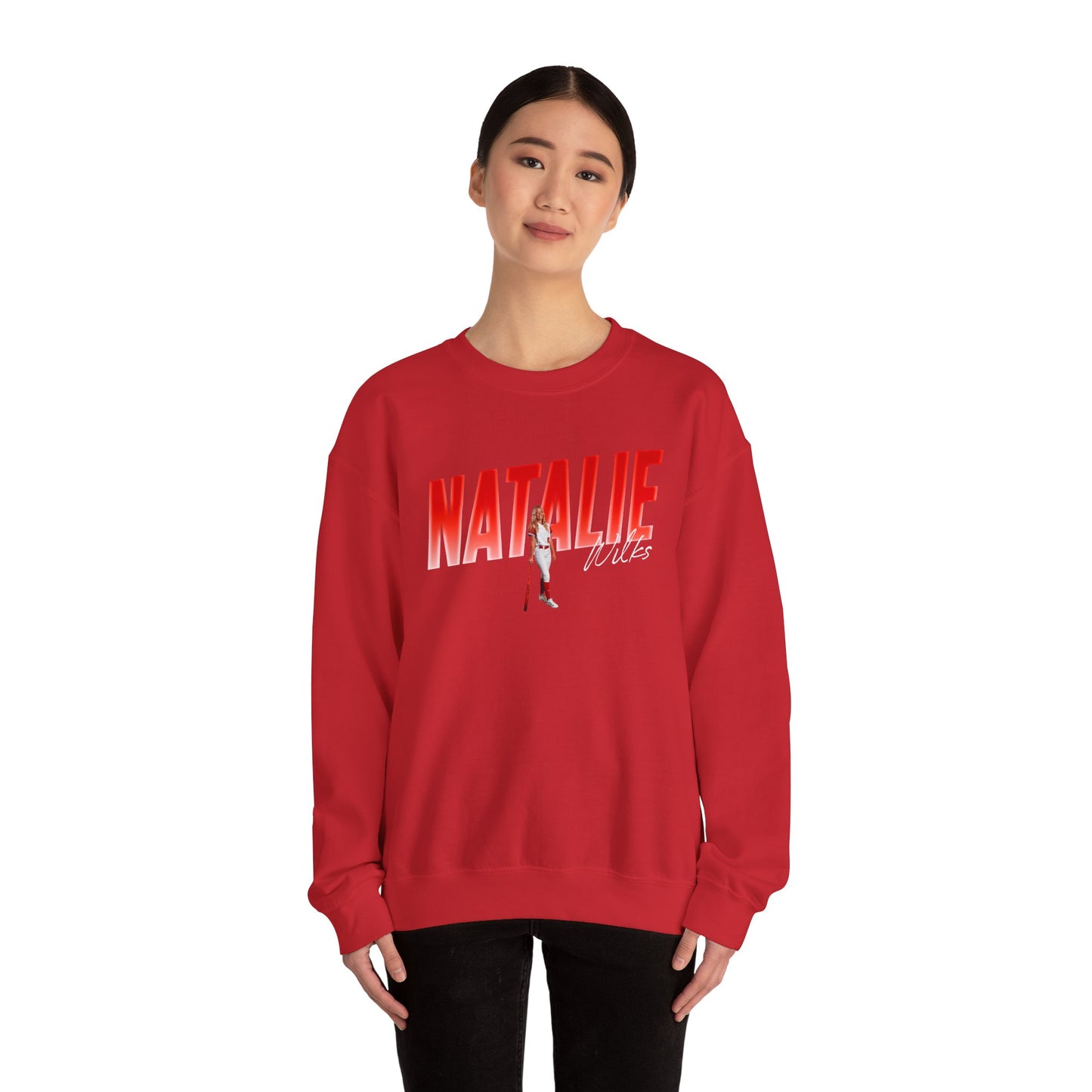 Natalie Wilks Cursive Combo Colored Crewneck Sweatshirt