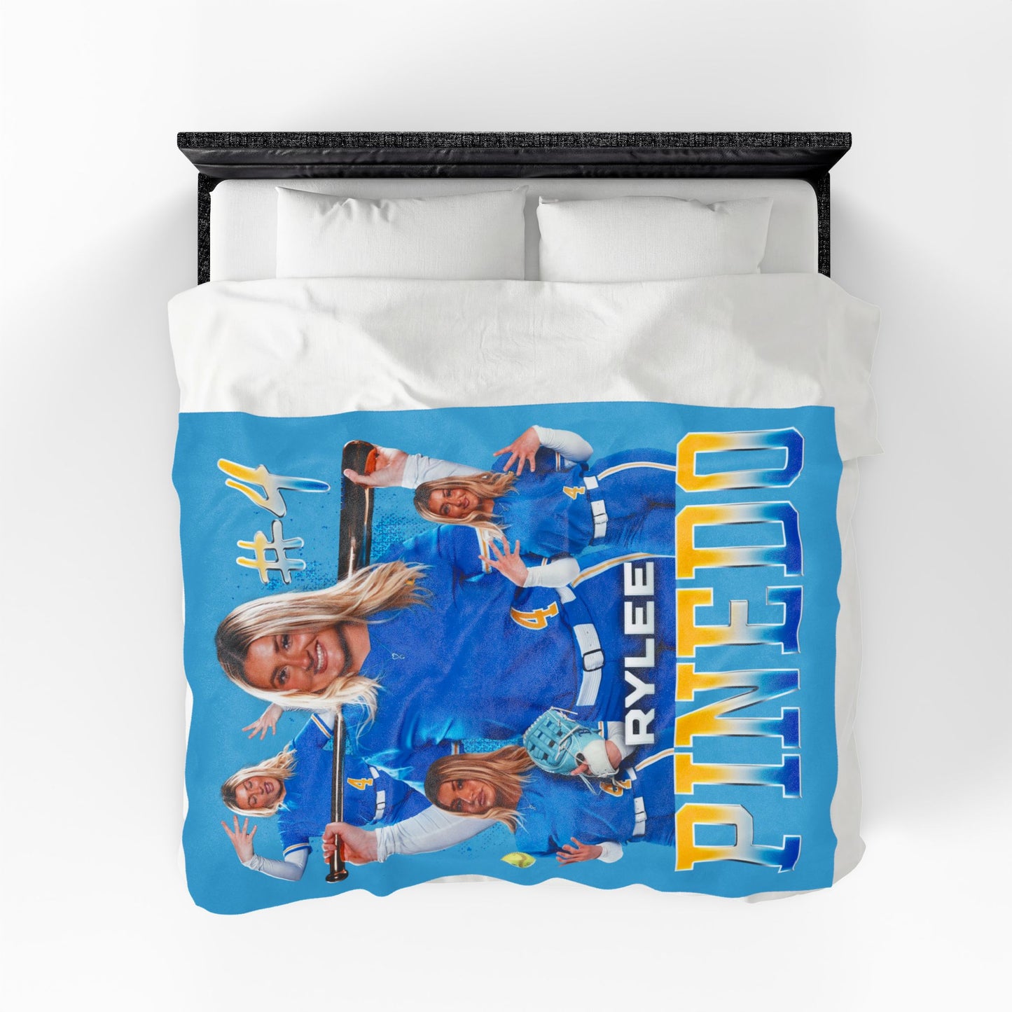 Rylee Pinedo Name & Number Ombre 60"-80" Plush Blanket