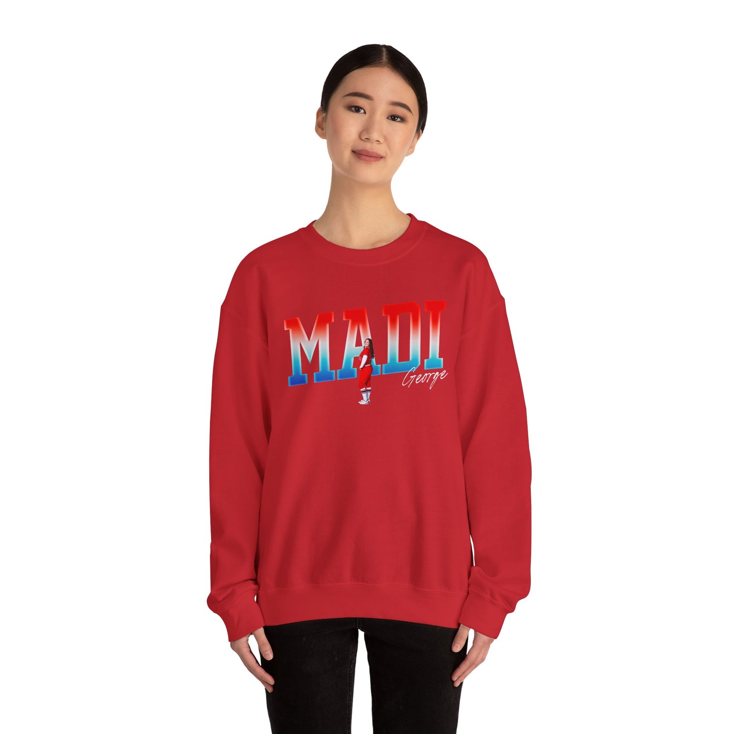 Madi George Cursive Combo Crewneck Sweatshirt