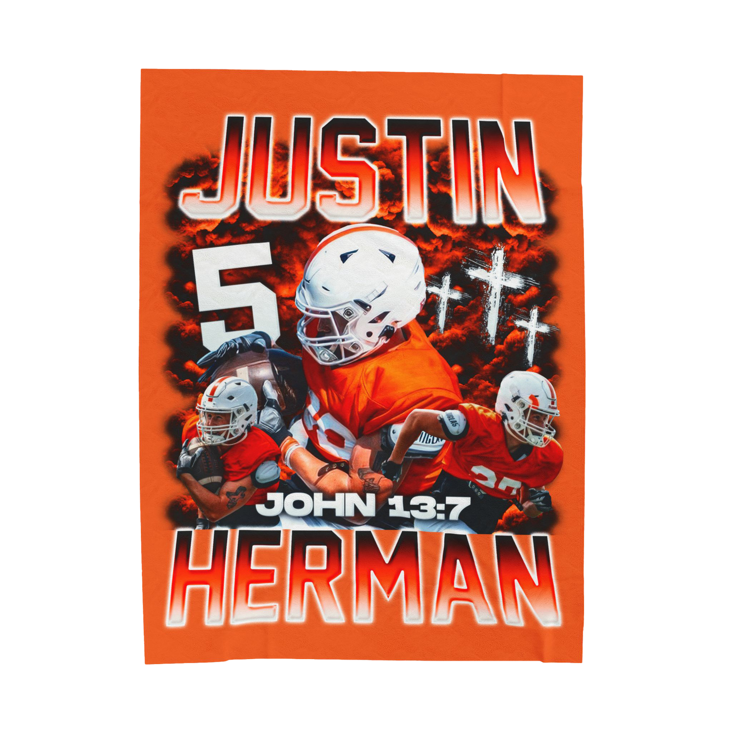 Justin Herman 60"-80" Plush Blanket