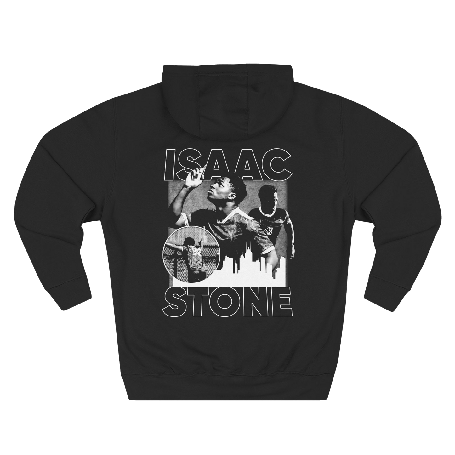 Isaac Stone Soft-Style Vintage Blackout Hoodie
