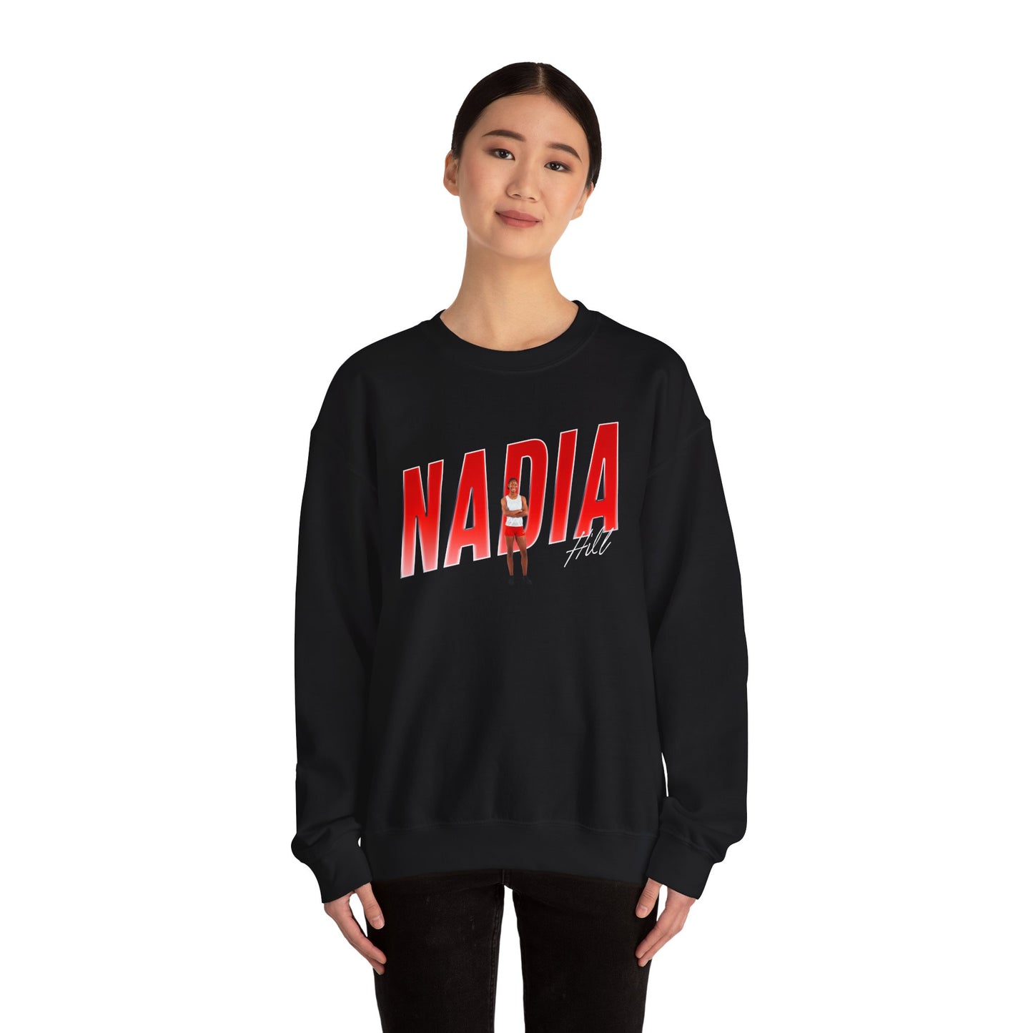 Nadia Hill Cursive Combo Crewneck Sweatshirt