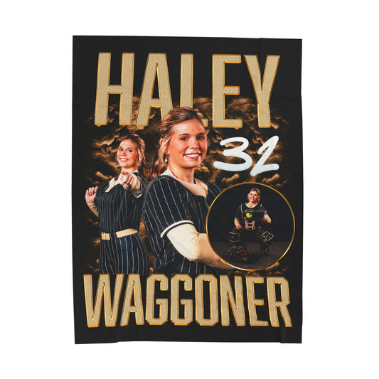 Haley Waggoner Single Color Combo 60"-80" Plush Blanket