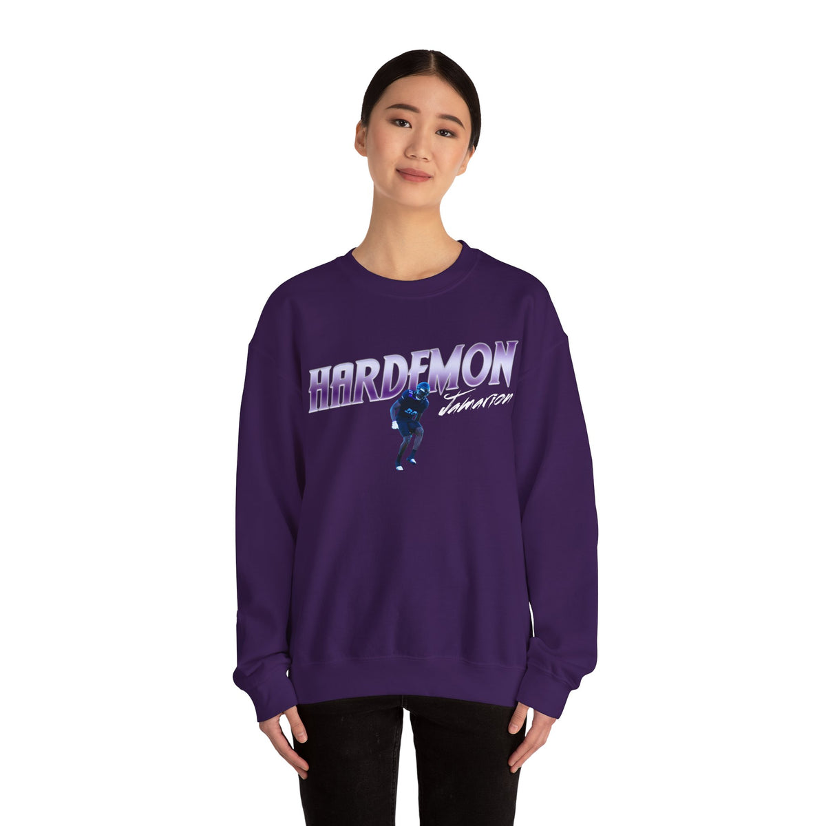 Jamarion Hardemon Cursive Combo Colored Crewneck Sweatshirt