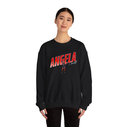 Angela Carroll Cursive Combo Colored Crewneck Sweatshirt