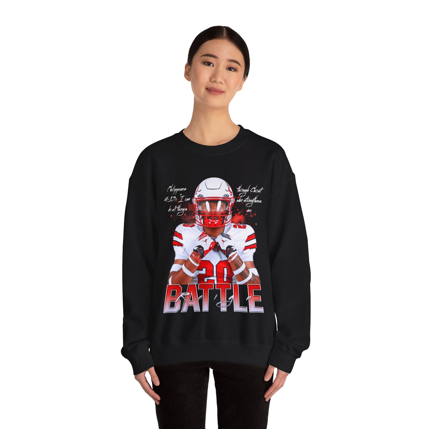 Reign Battle Featured Quote Crewneck Sweatshirt