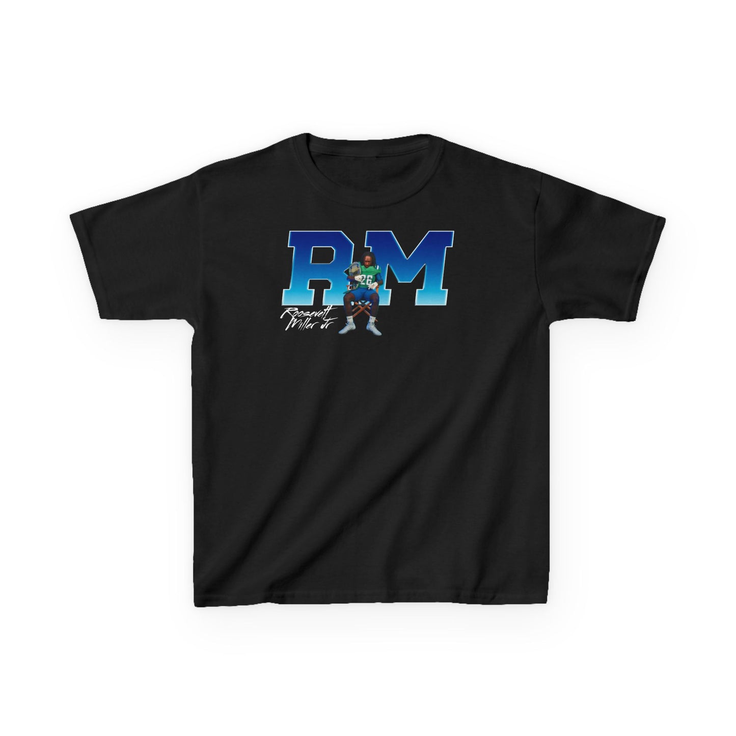 Roosevelt Miller Jr. Big Initials Colored Kids Tee