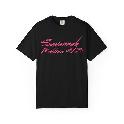 Savannah Muldrew Cursive Name & Number Premium Tee