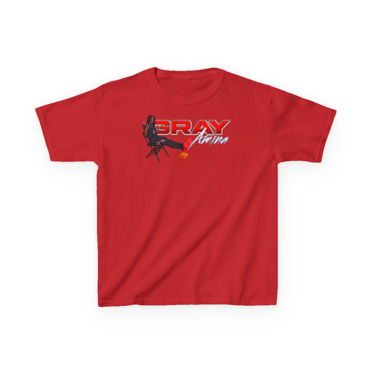 Amina Gray Big Last Name Kids Tee