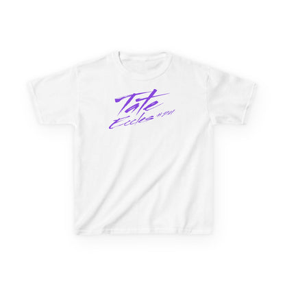 Tate Eccles Cursive Name & Number Kids Tee